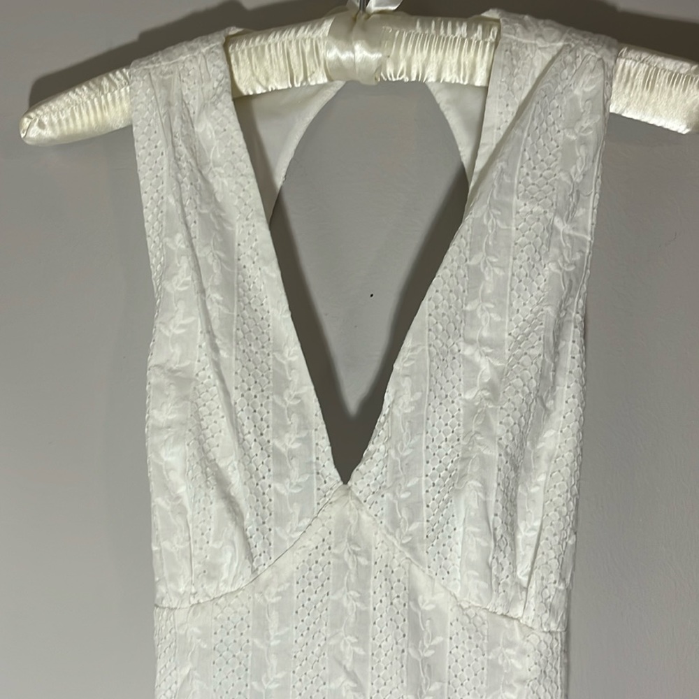 Lulus Summer's Best White Eyelet Embroidery Tie-Back Midi Dress - Picture 7 of 10